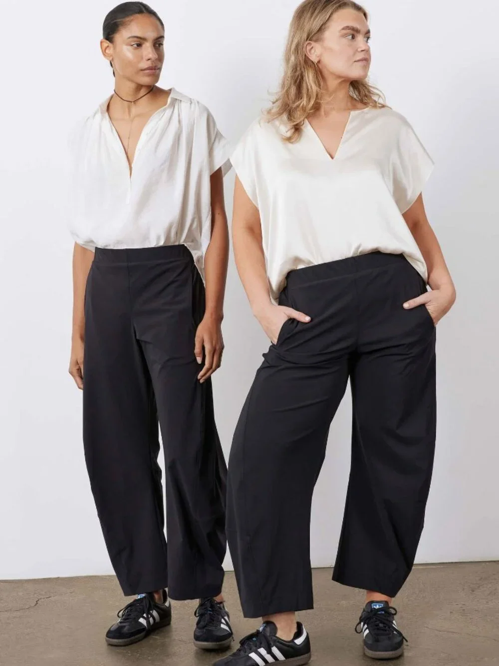 NWT Black Ruti Barrel Leg Pants - Picture 2 of 3